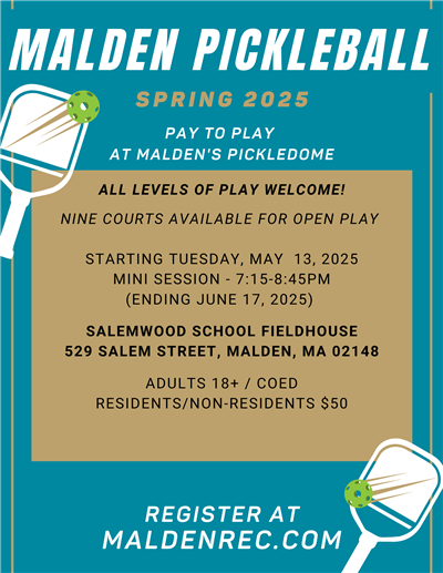 Malden Pickleball 2025 Spring
